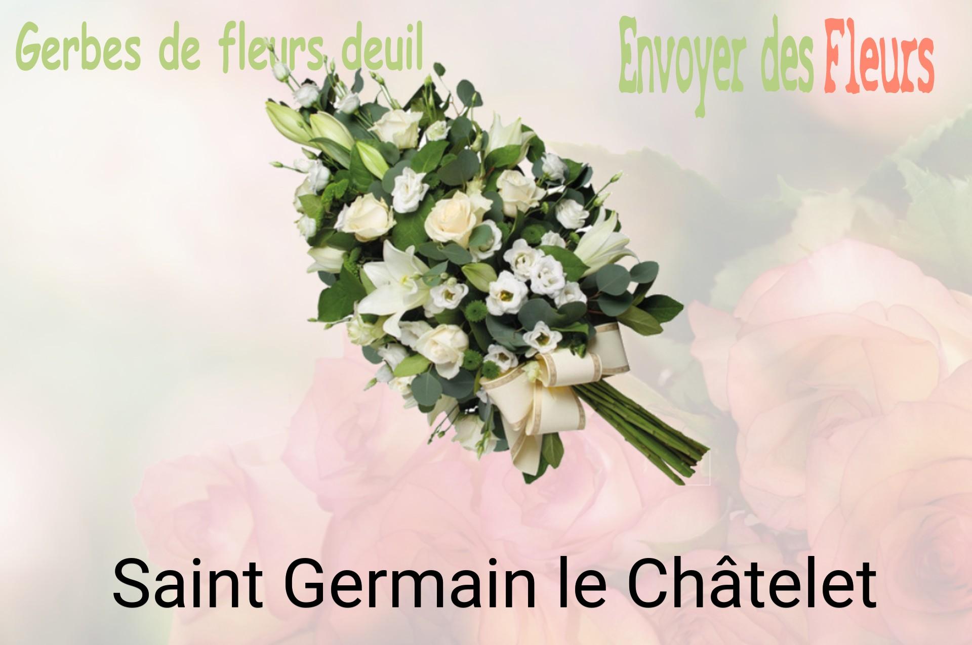 Gerbe de fleurs de deuil livrée à Saint-Germain-le-Châtelet